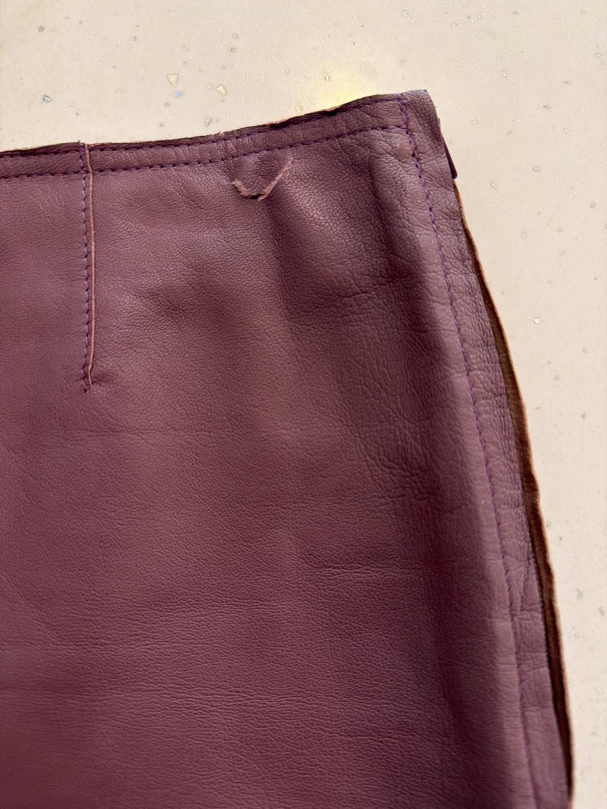 Fendissime  Lilac Leather Skirt