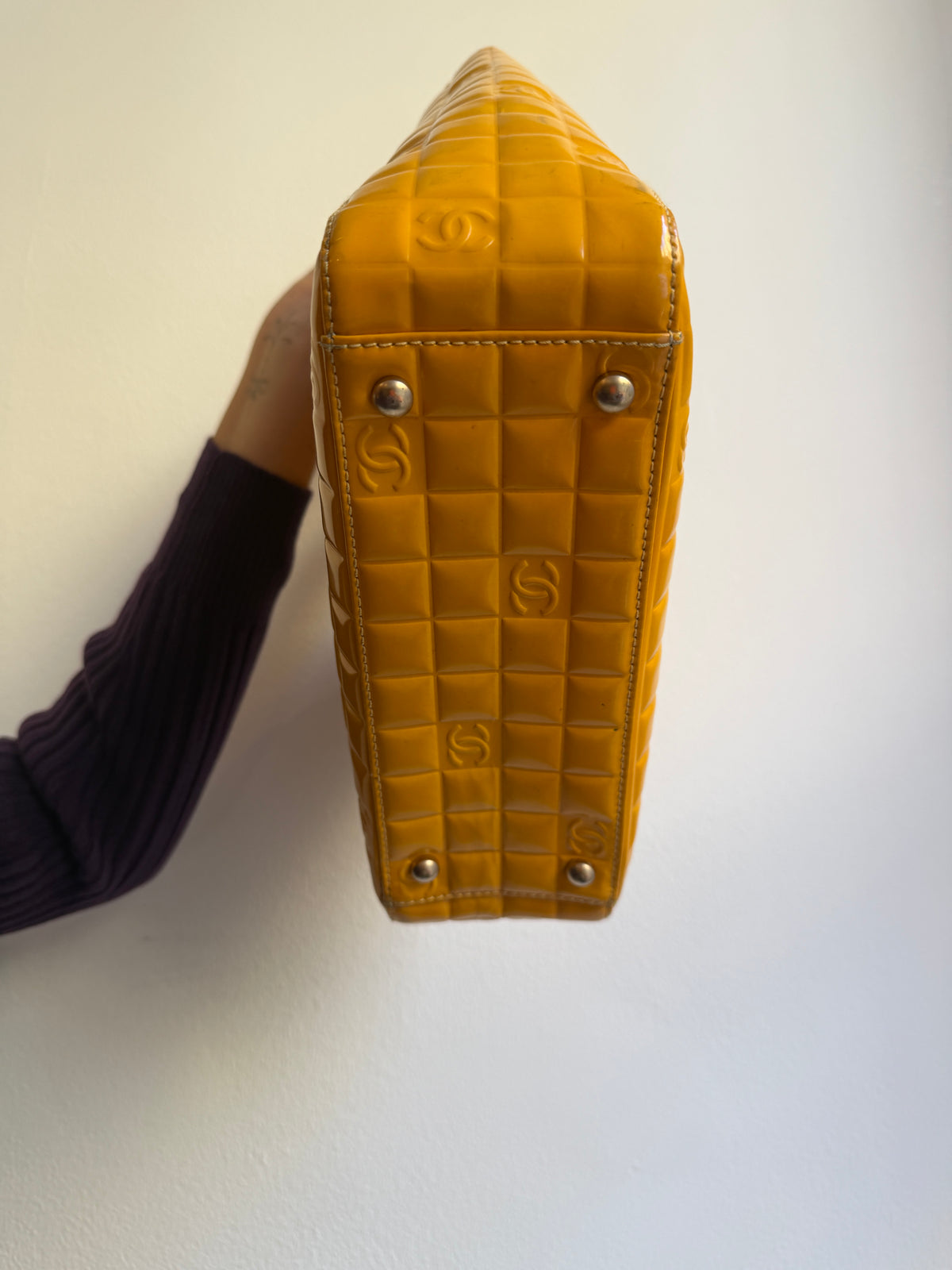 Chanel Yellow Chocolate Bar CC 02-03 Bag