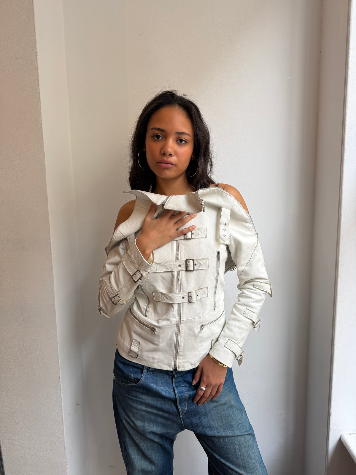White Leather Jacket