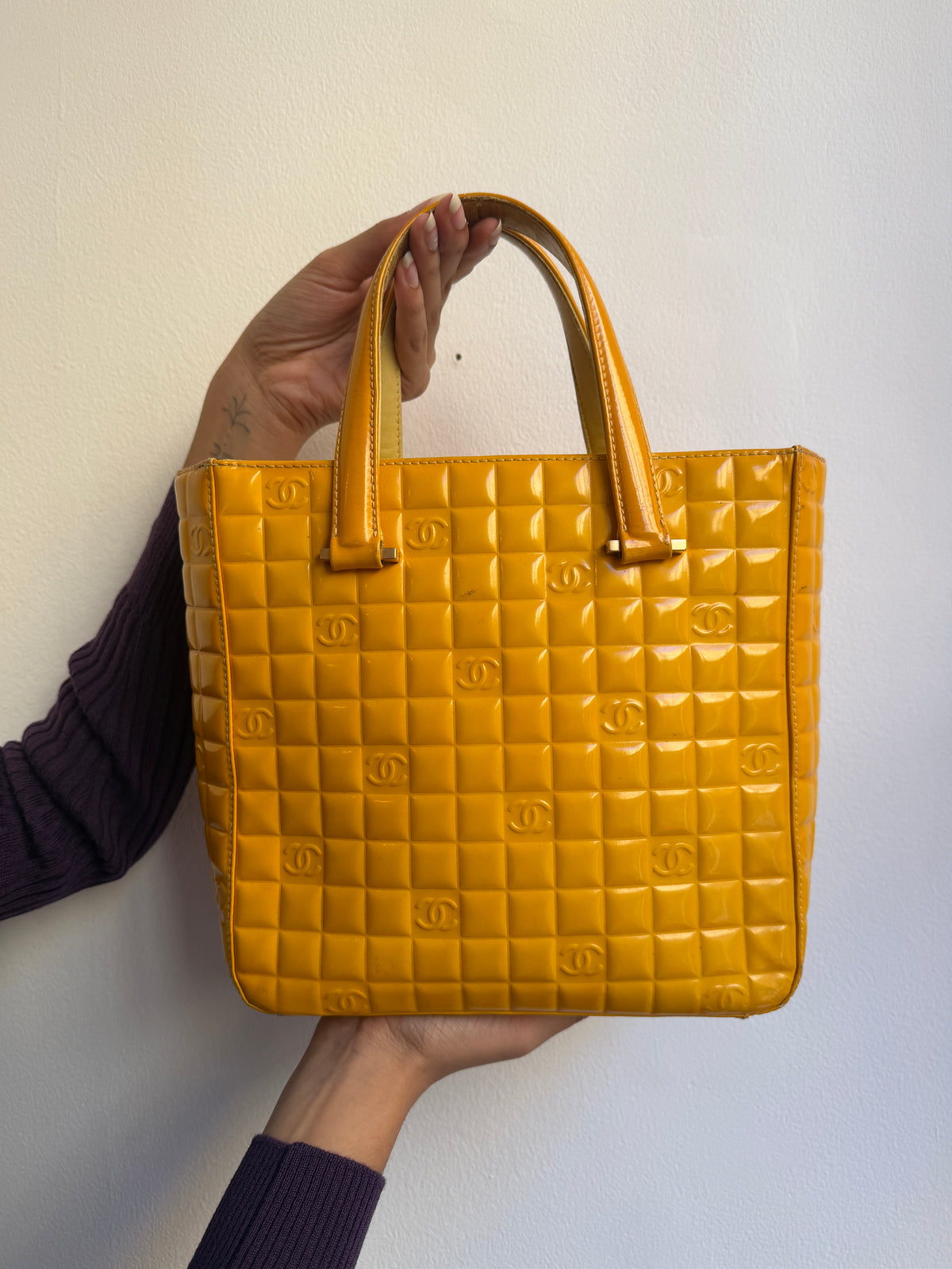 Chanel Yellow Chocolate Bar CC 02-03 Bag