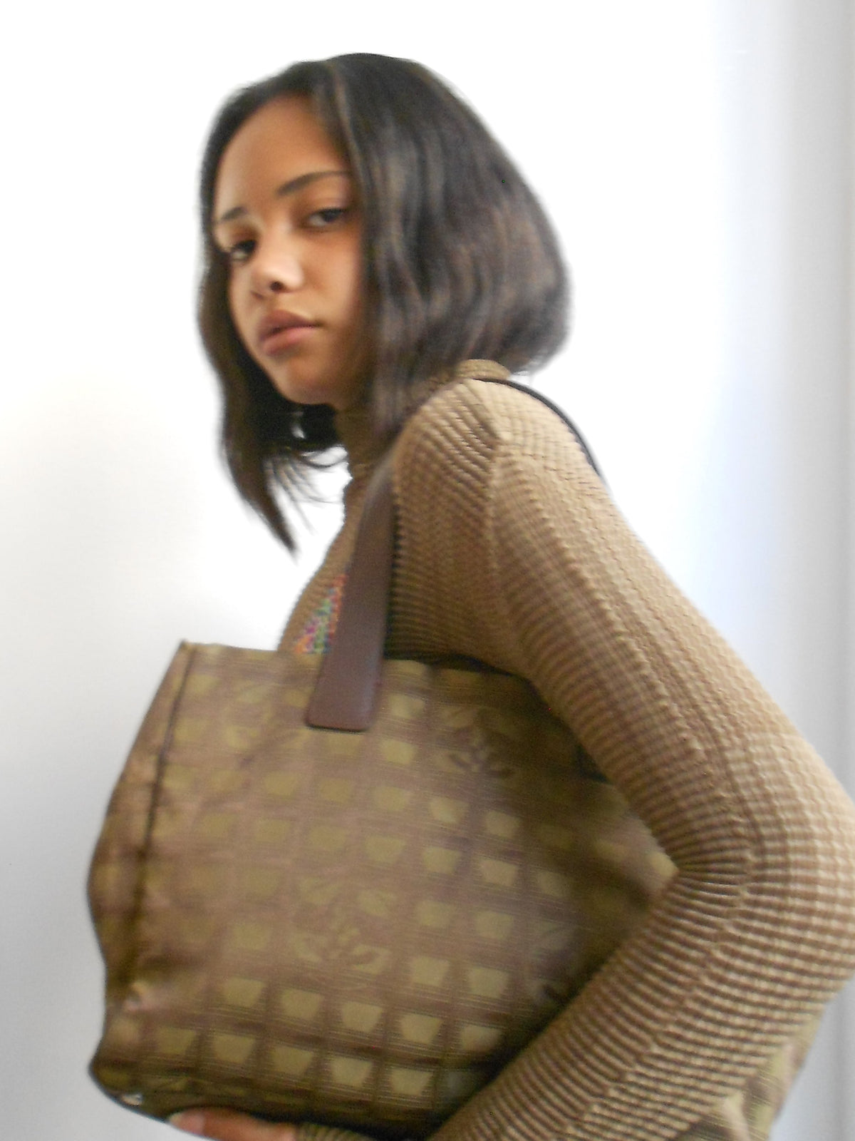 Chanel Brown Travel Line Tote Bag