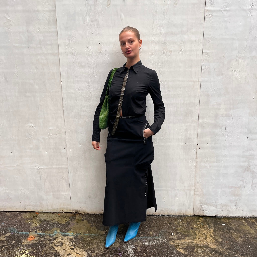 Le Jean de Marithe Francois Girbaud Maxi Skirt