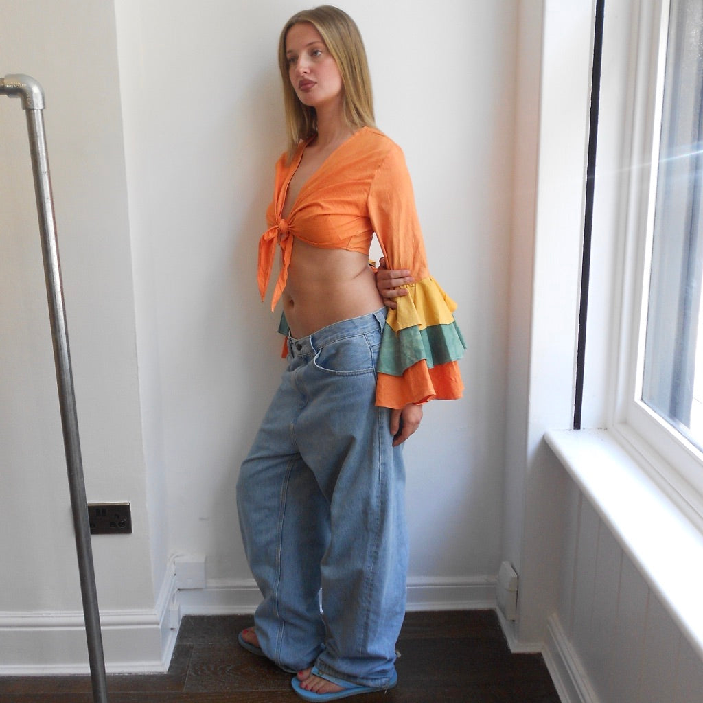 Orange Salsa Cropped Top