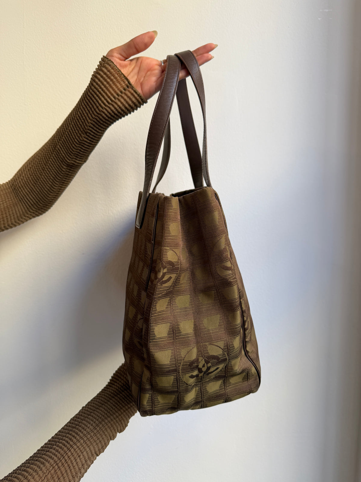 Chanel Brown Travel Line Tote Bag