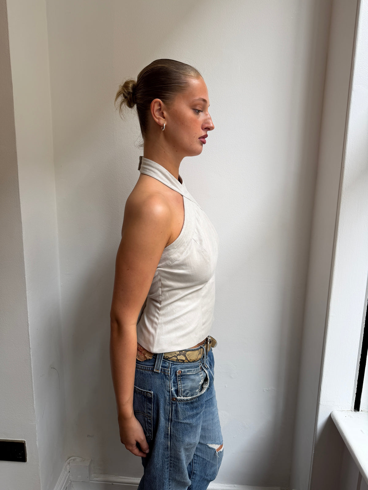 Light Grey Halter Top