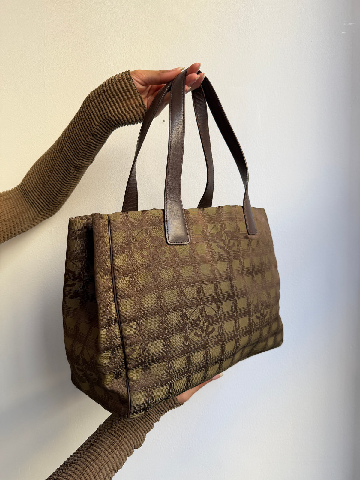 Chanel Brown Travel Line Tote Bag