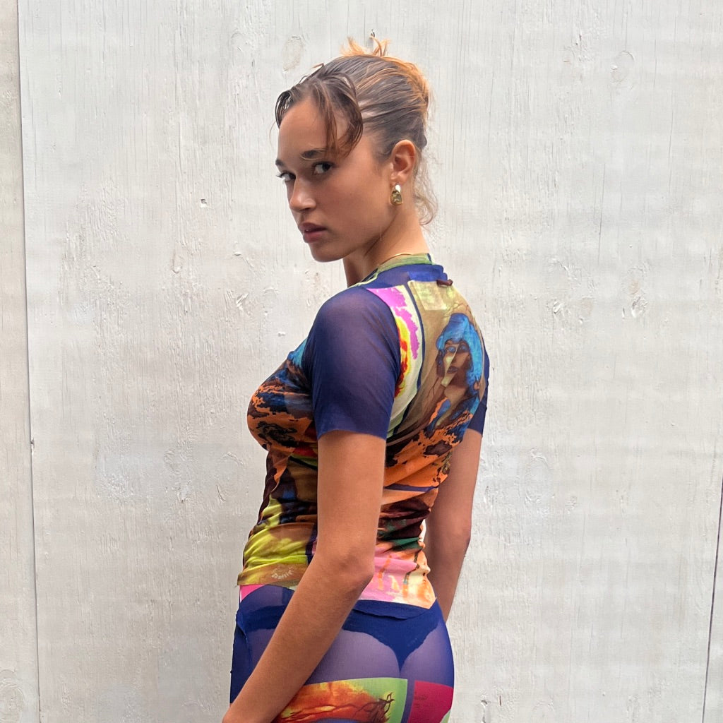 Jean Paul Gaultier Soleil 2002 Pop Art Portrait Tee