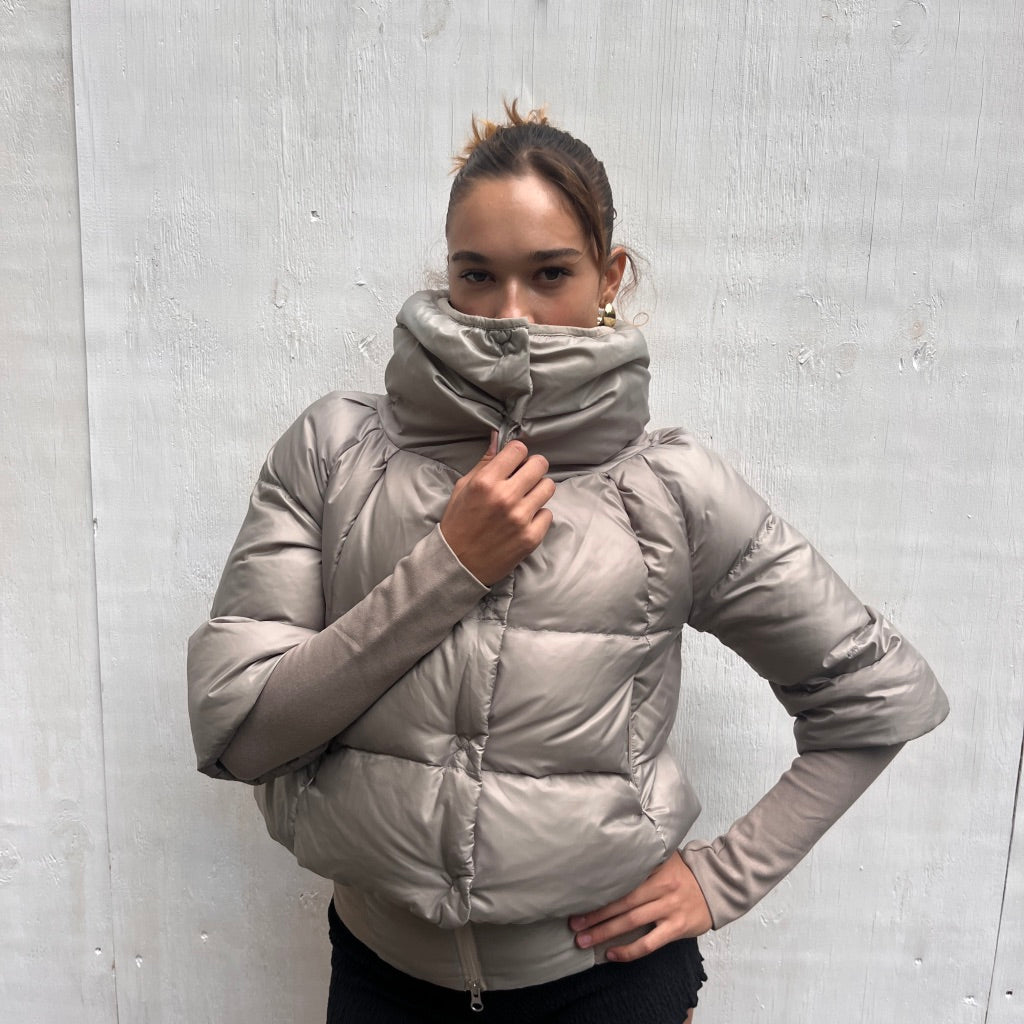 Patrizia Pepe Grey Puffer Jacket