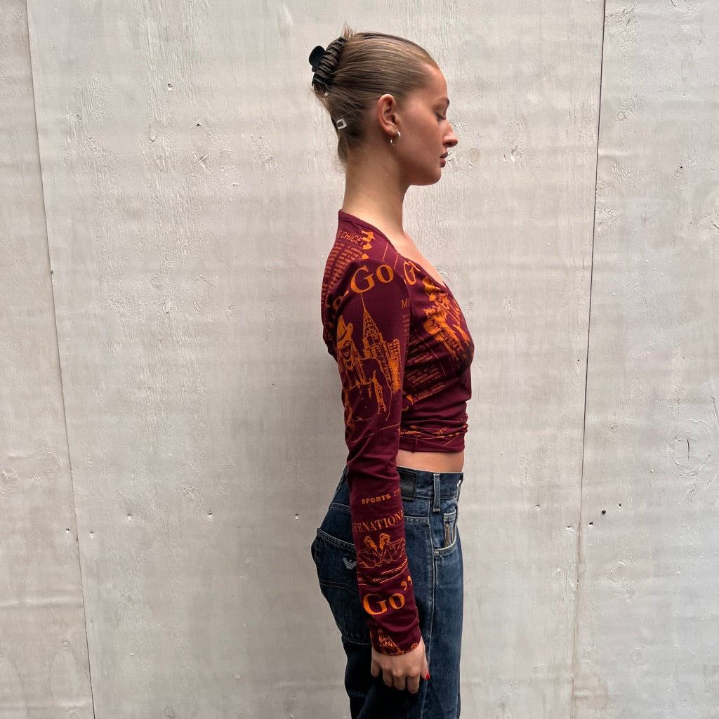 Galliano Newsprint Top