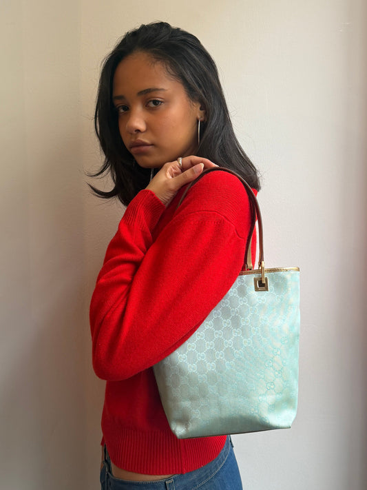 Gucci Mint Canvas Tote