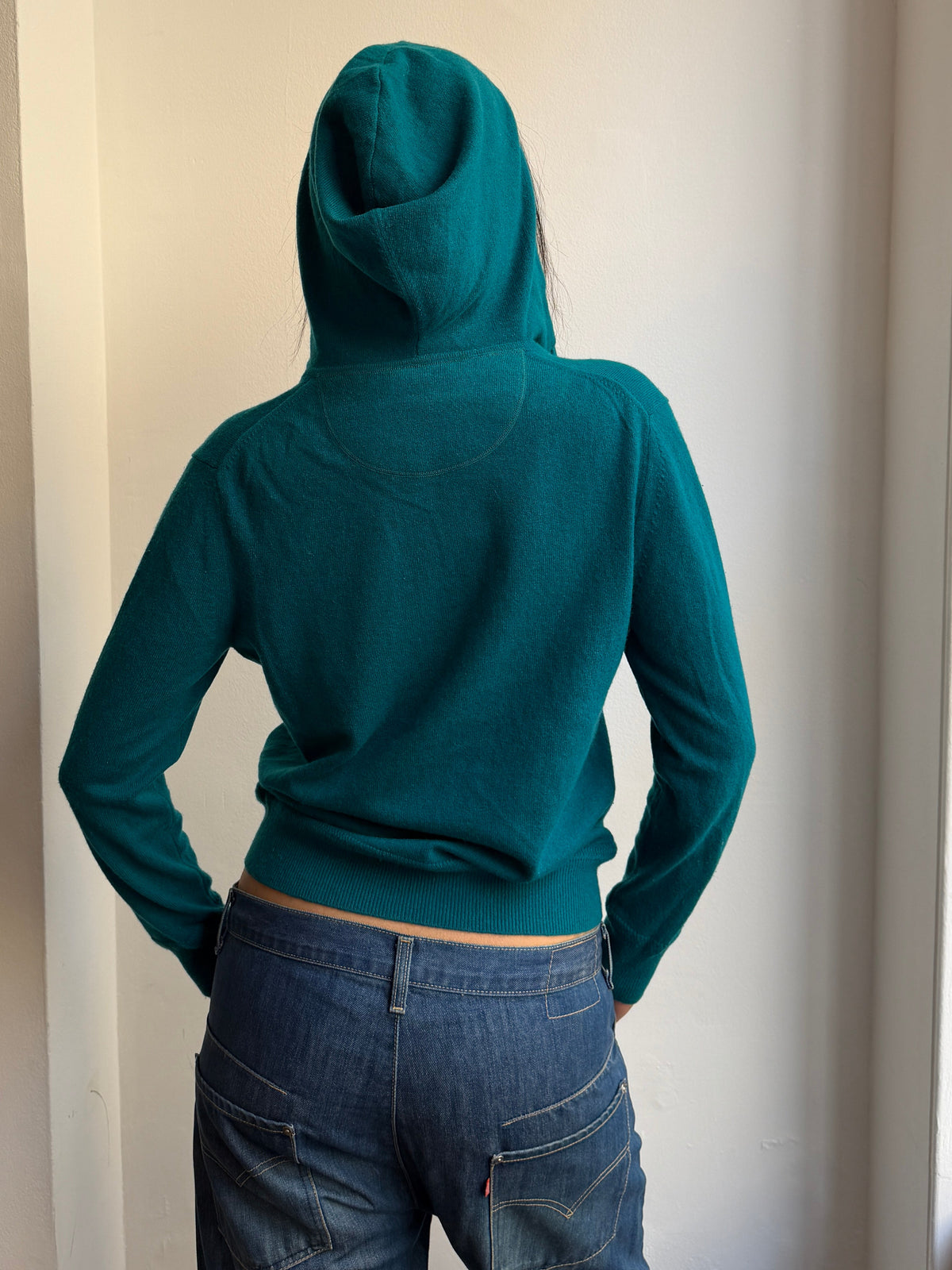Burberry Teal Cashmere Hoodie