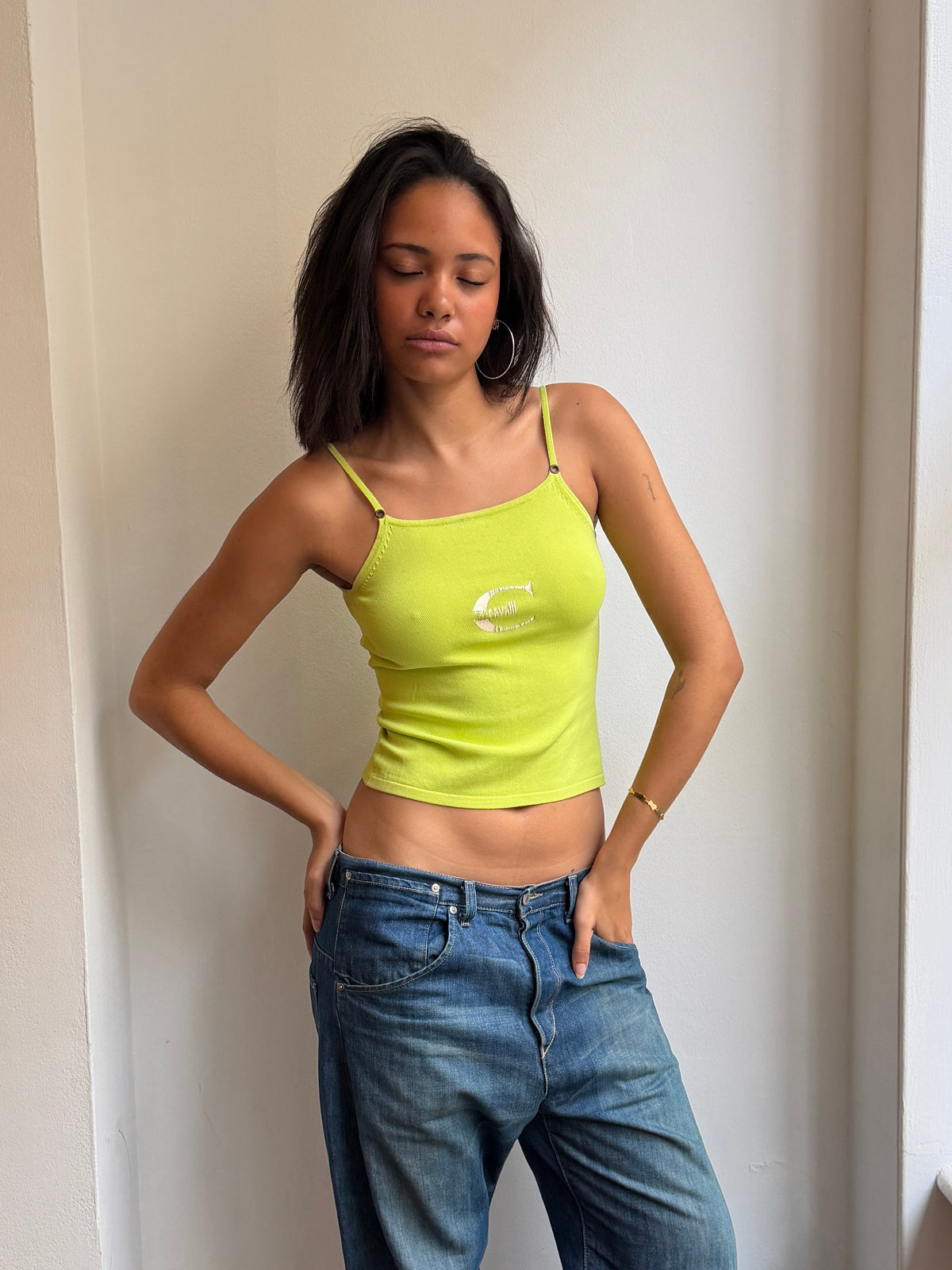 Just Cavalli Lime Green Cami