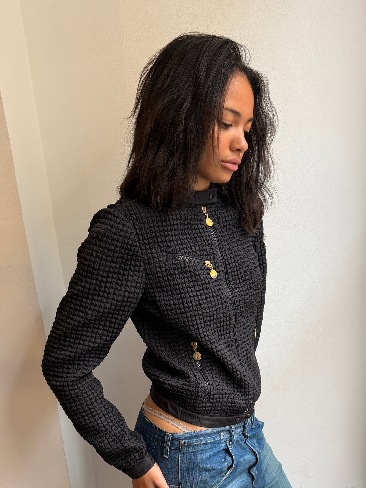 Moncler Black Textured Jacket