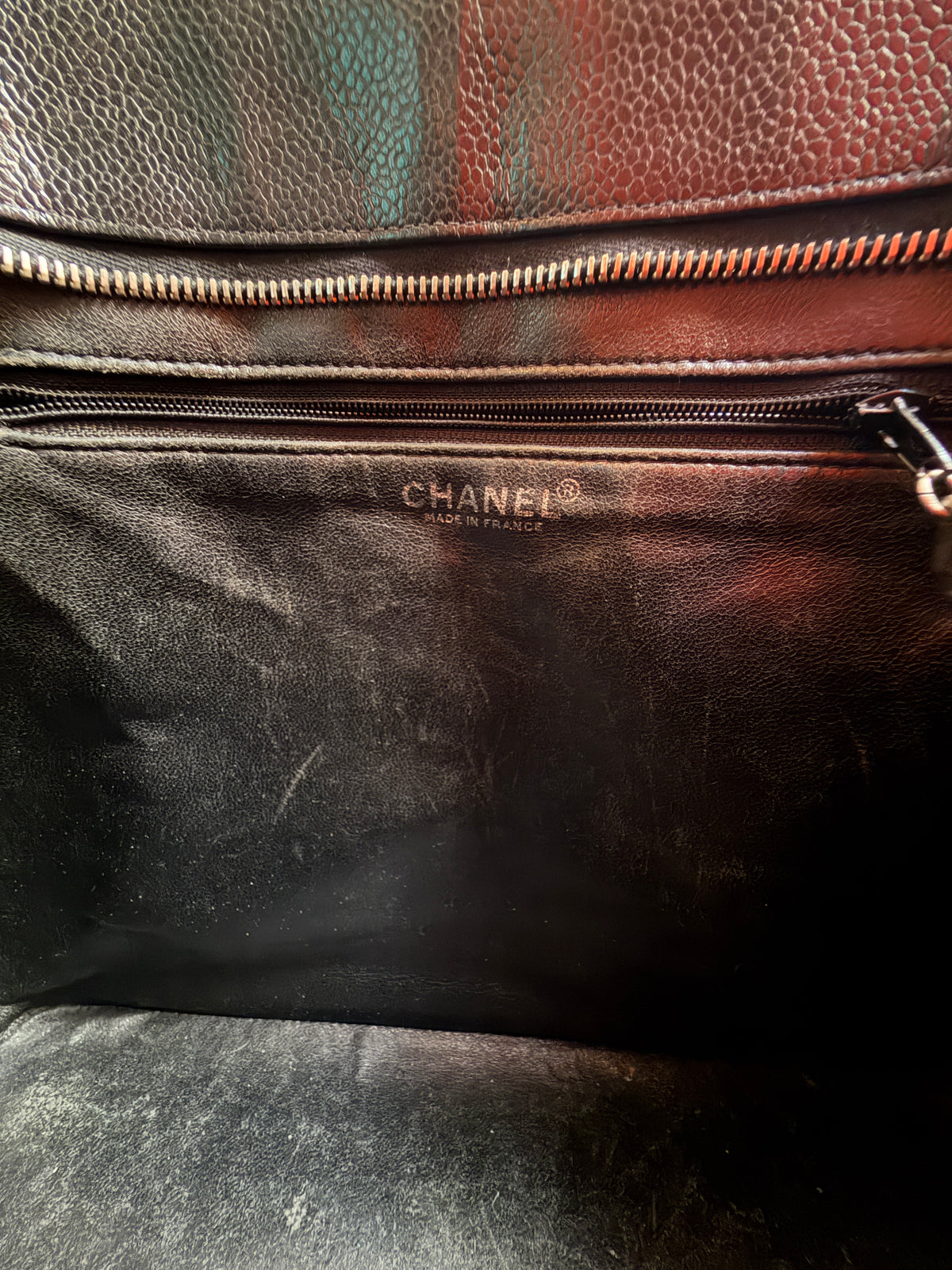Chanel Black Quilted Caviar Medallion Tote