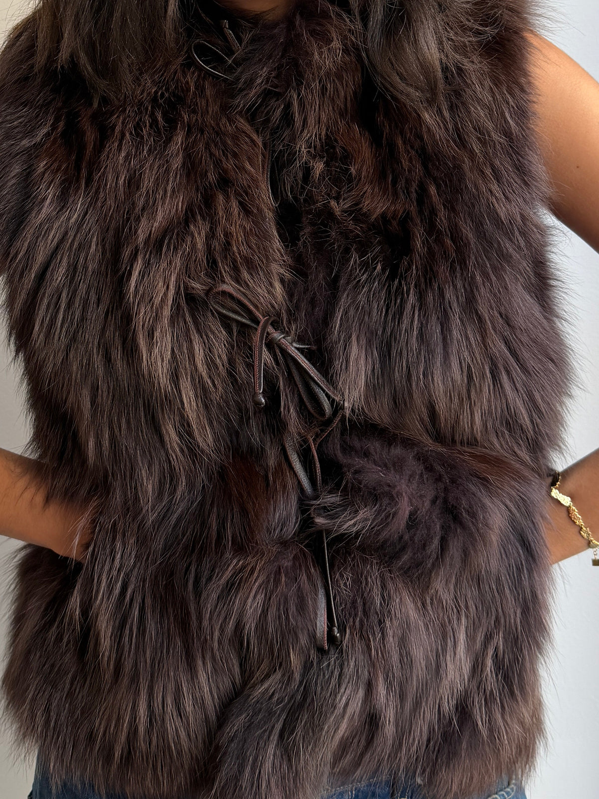 Brown Fur Waist Coat