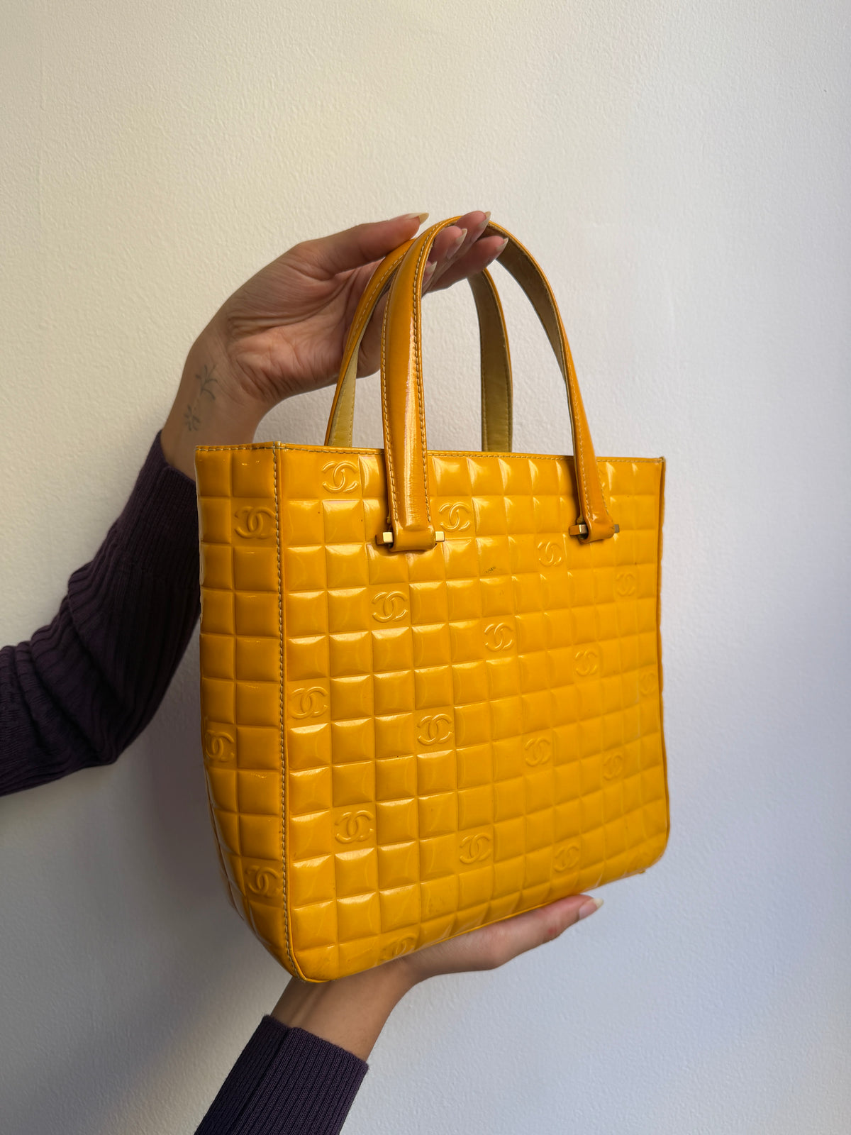 Chanel Yellow Chocolate Bar CC 02-03 Bag