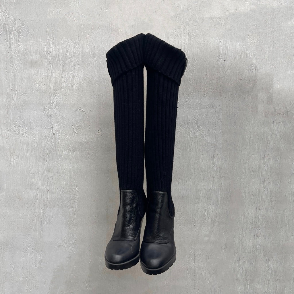 Gucci Ribbed Sock Wedges