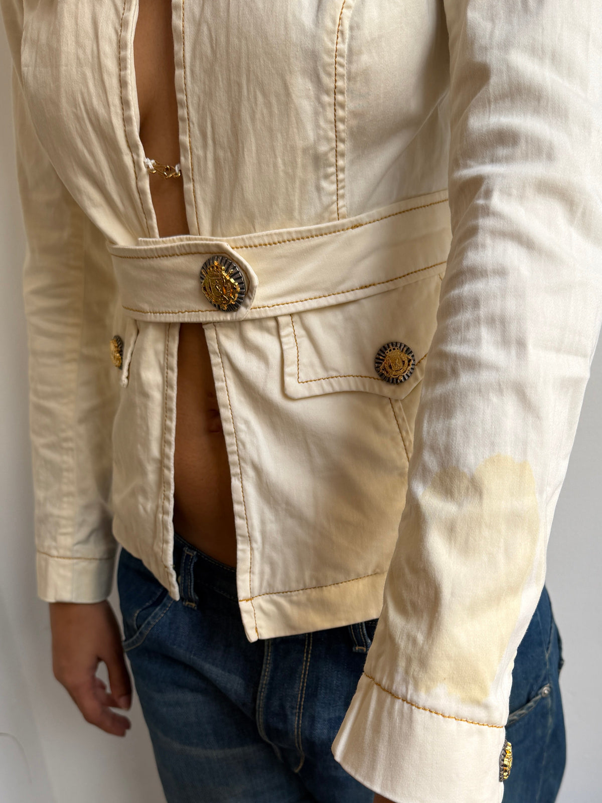 Jean Paul Gaultier Ecru Denim Jacket