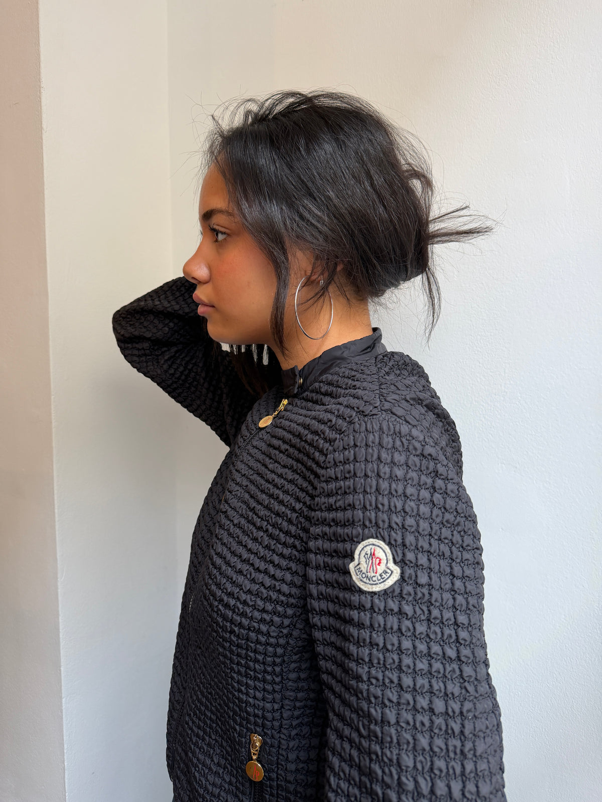 Moncler Black Textured Jacket
