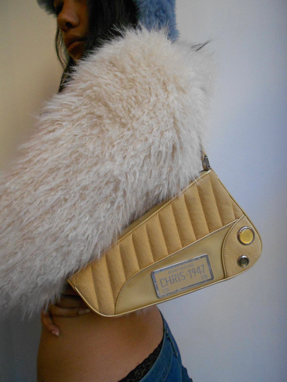 Christian Dior Yellow  Montaigne 1947 Cadillac Bag