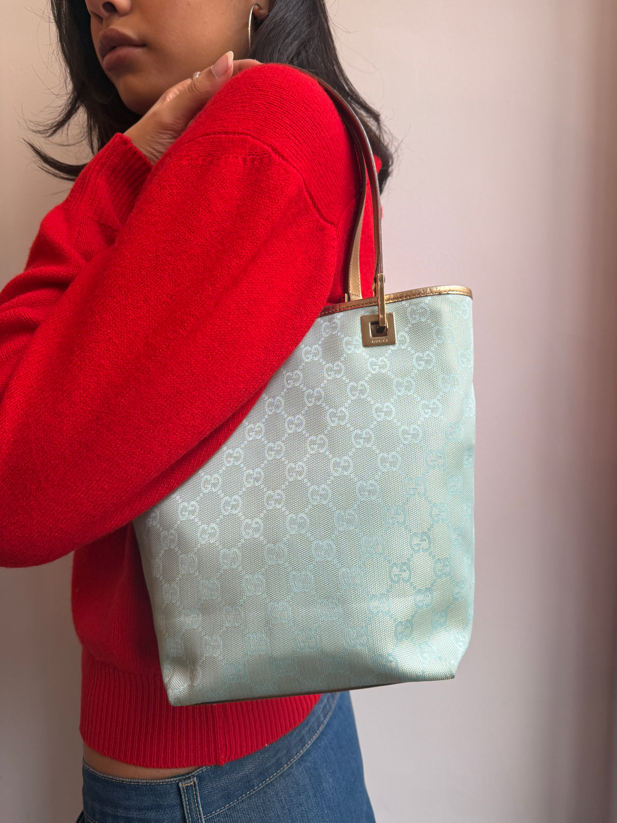 Gucci Mint Canvas Tote