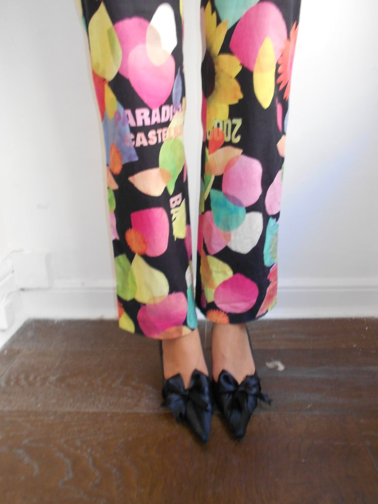 JC de Castelbajac Black Printed Trousers