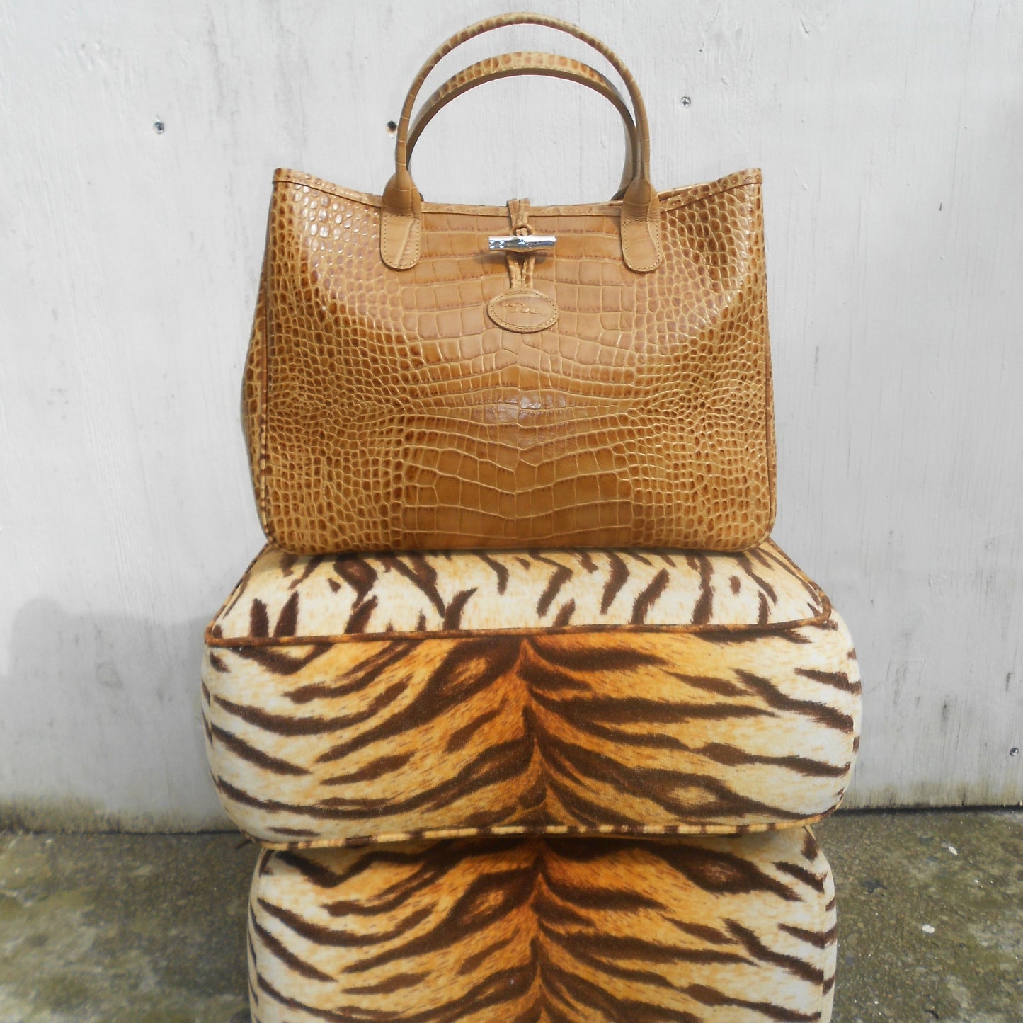 Longchamp Croc Leather Bag