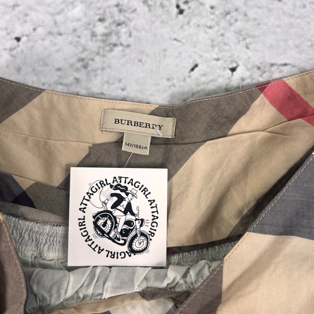 Burberry Novacheck Pleated Mini Skirt