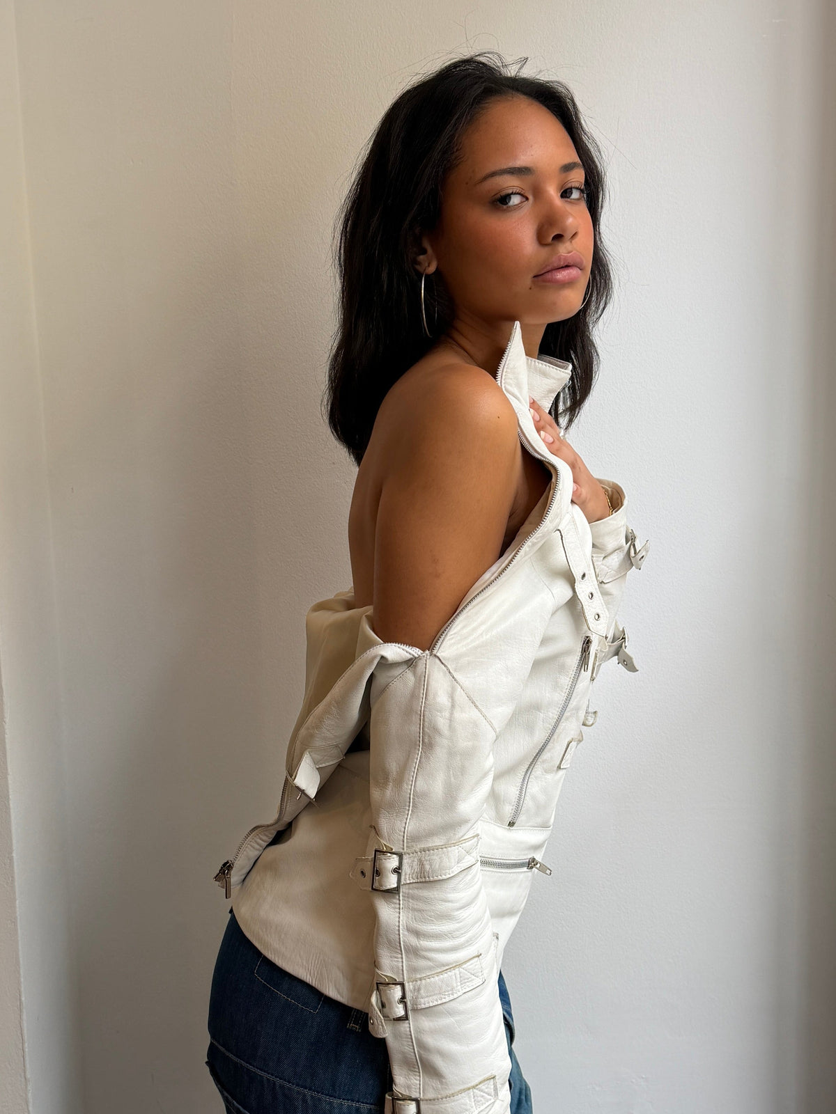 White Leather Jacket