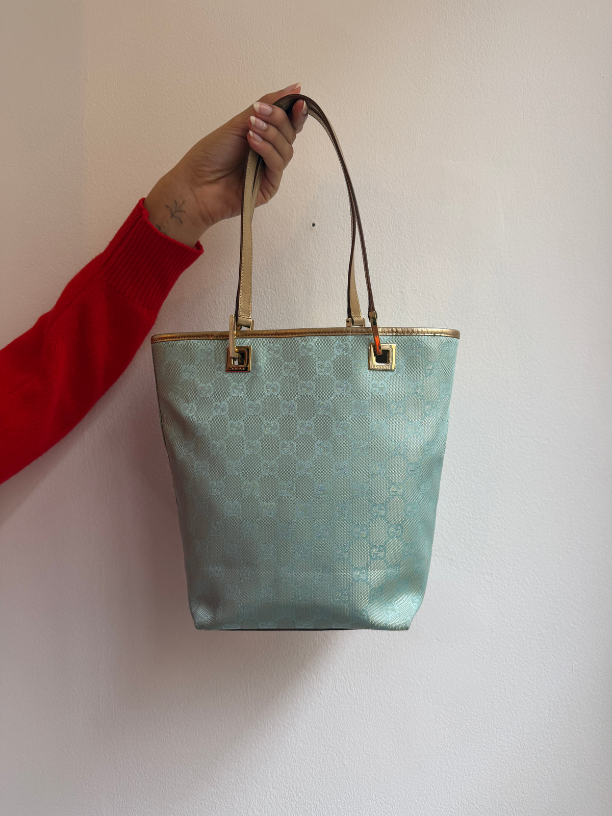 Gucci Mint Canvas Tote