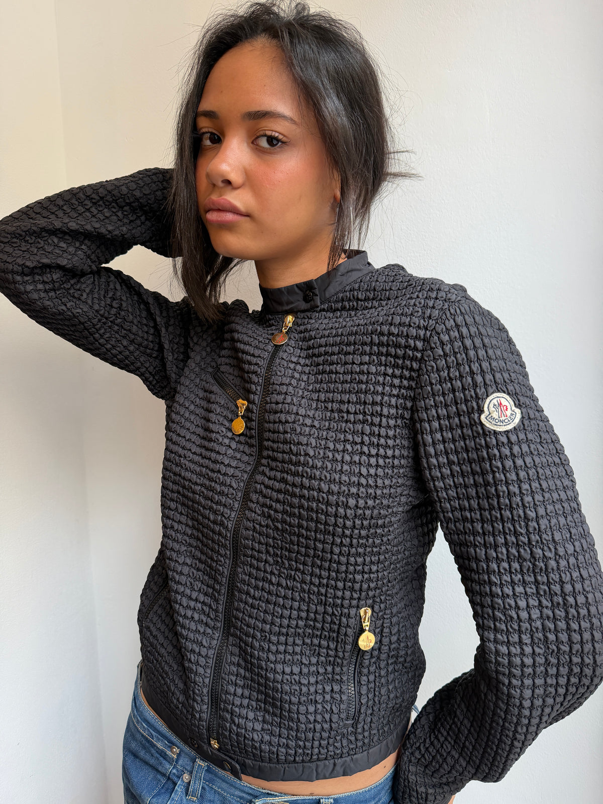 Moncler Black Textured Jacket