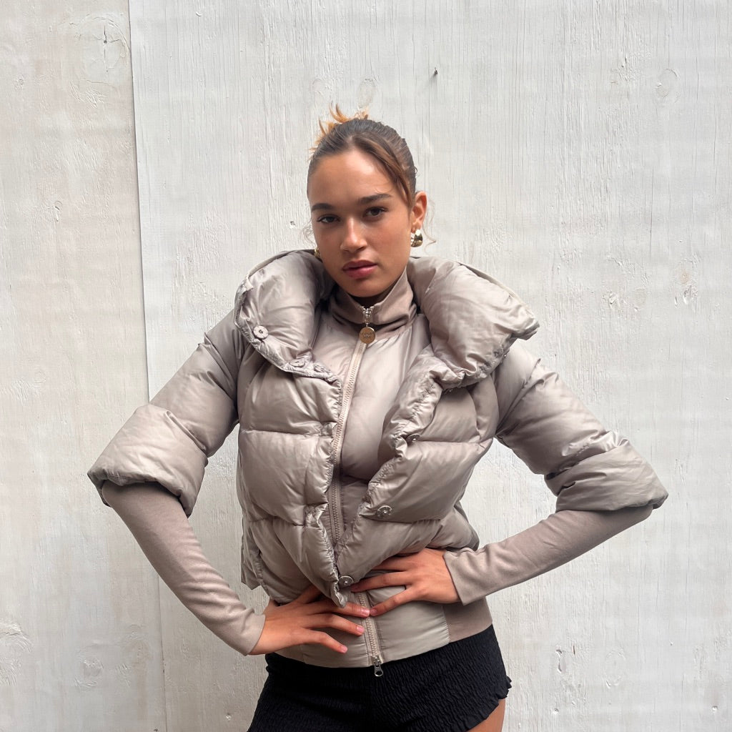 Patrizia Pepe Grey Puffer Jacket