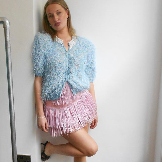 MSGM Pink Fringe Skirt