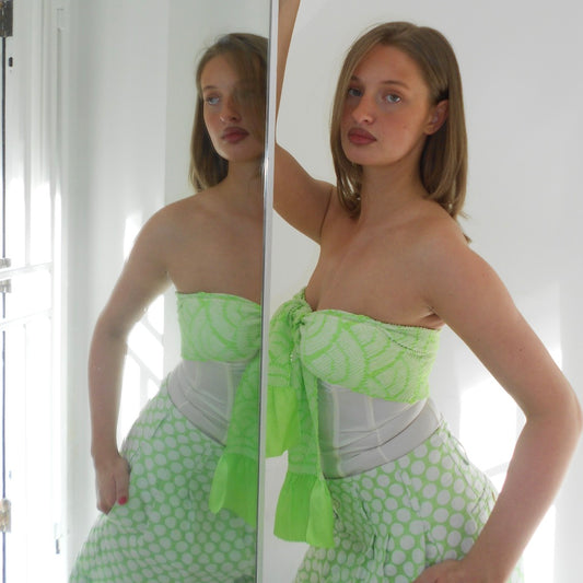 Geisha Green Multi Way Textured Scarf / Top