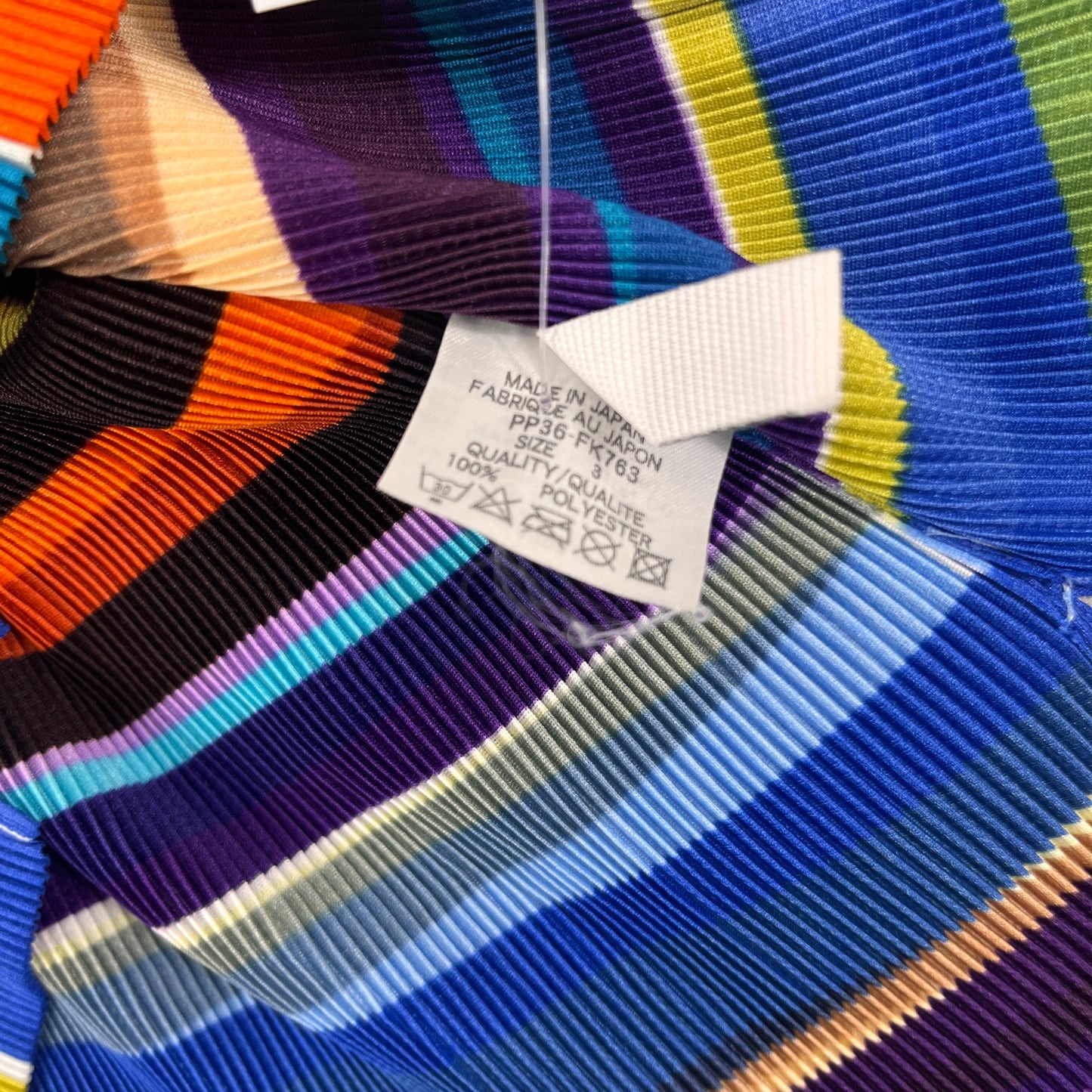 Issey Miyake Pleats Please Striped Top