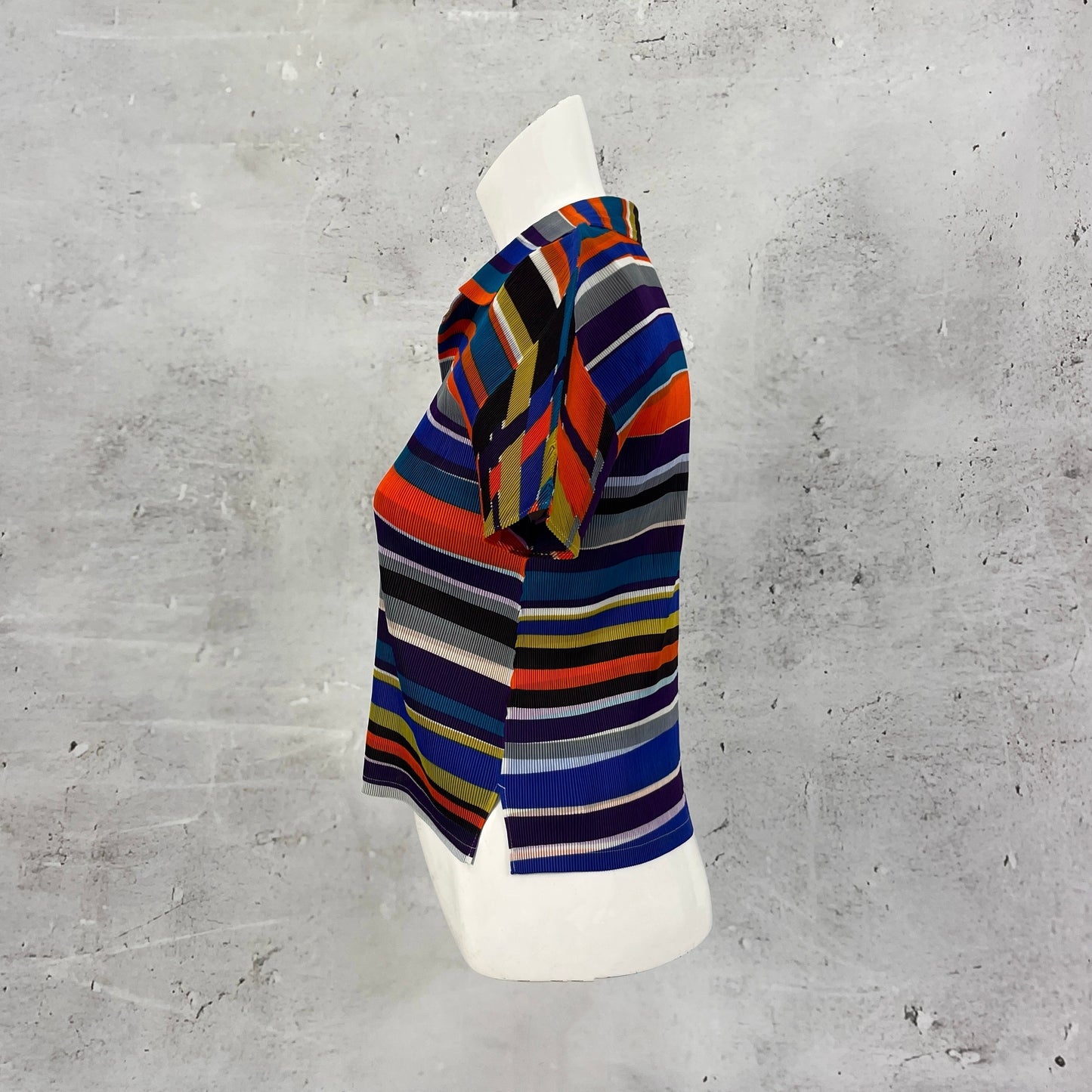 Issey Miyake Pleats Please Striped Top