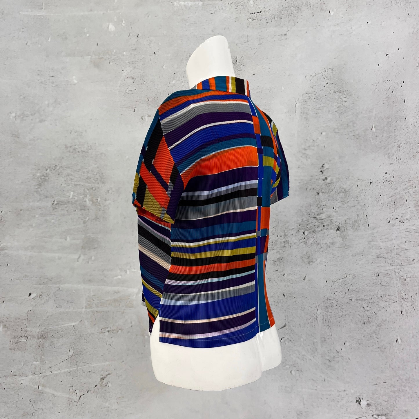 Issey Miyake Pleats Please Striped Top