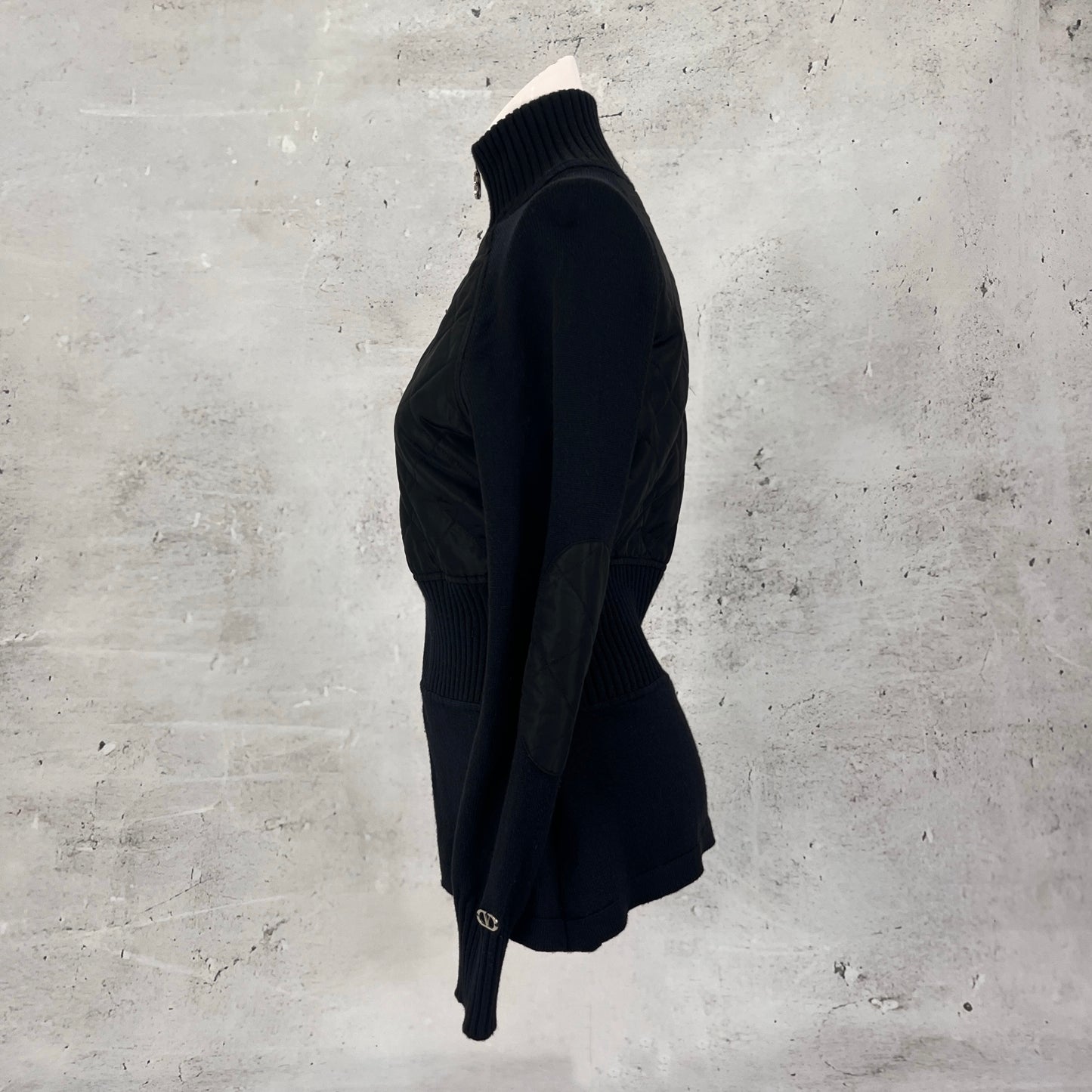 Valentino Nylon Black Zip Up