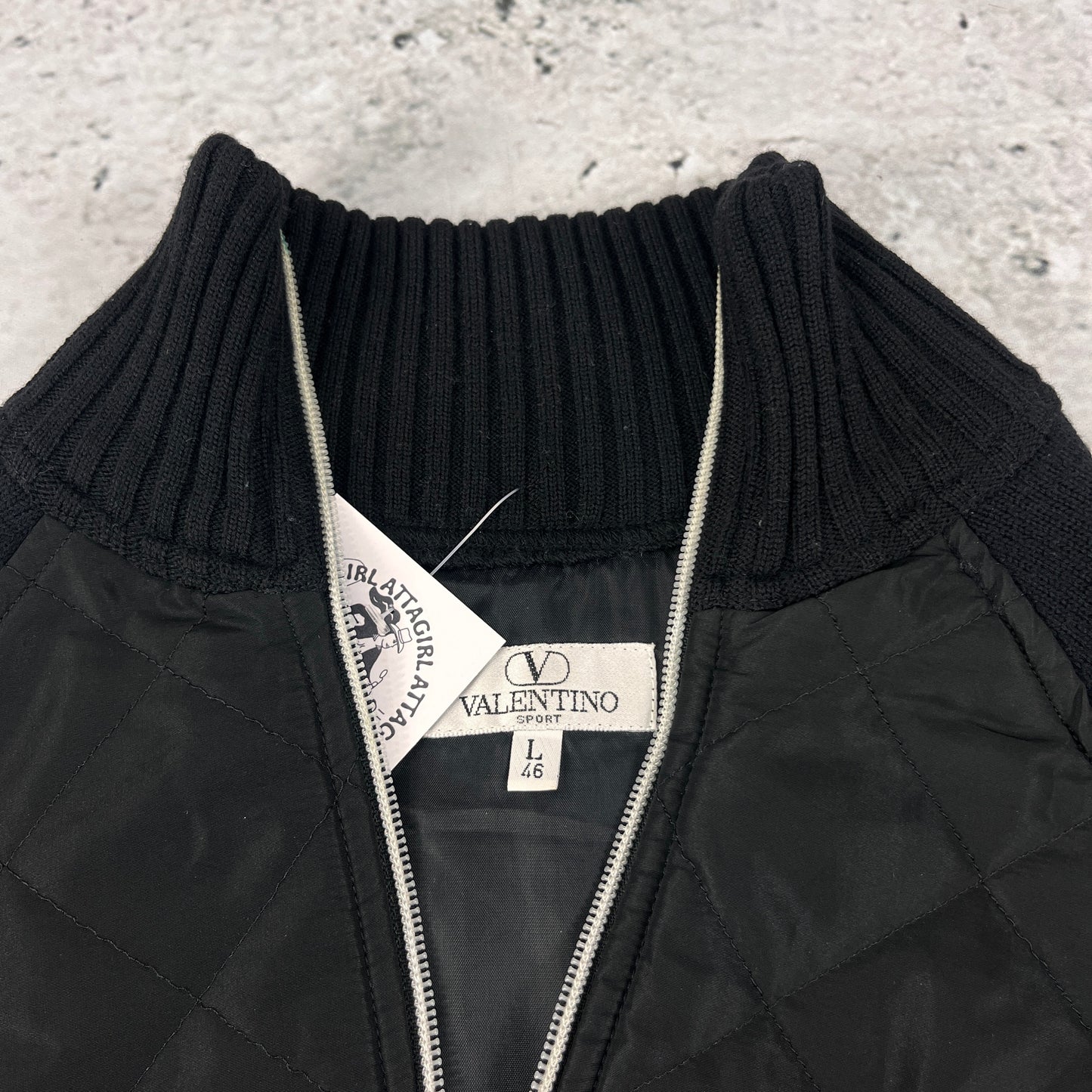 Valentino Nylon Black Zip Up