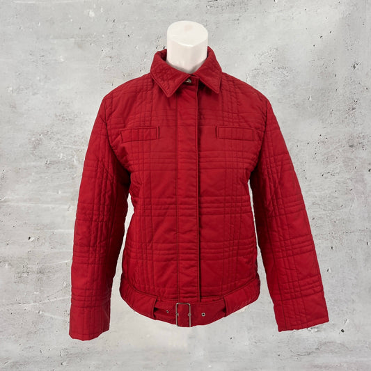 Miu Miu Red Quilted Jacket