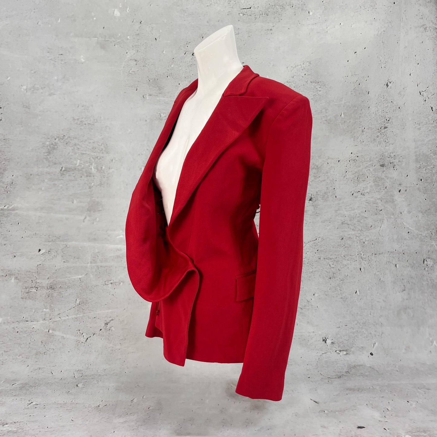 Jean Paul Gaultier Red Lace Up Blazer