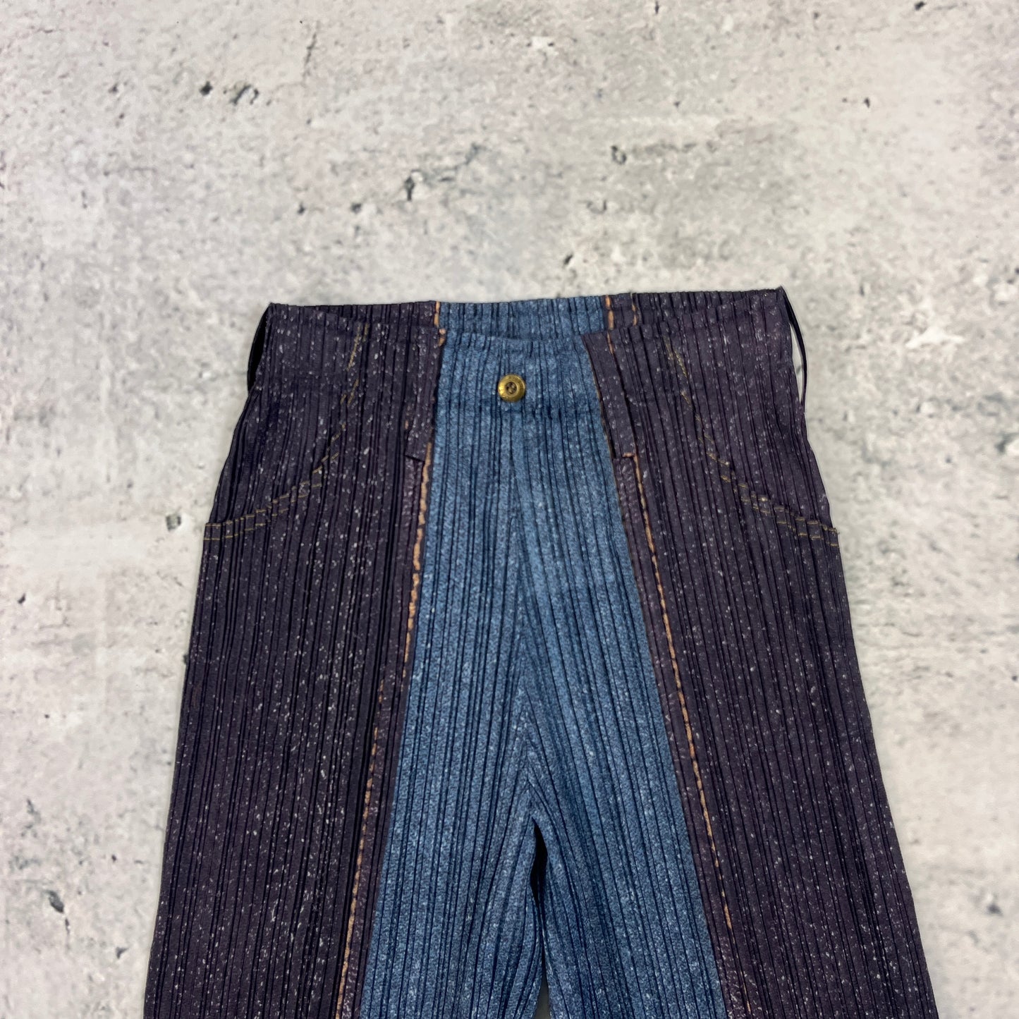 Issey Miyake Pleats Please Denim Trousers