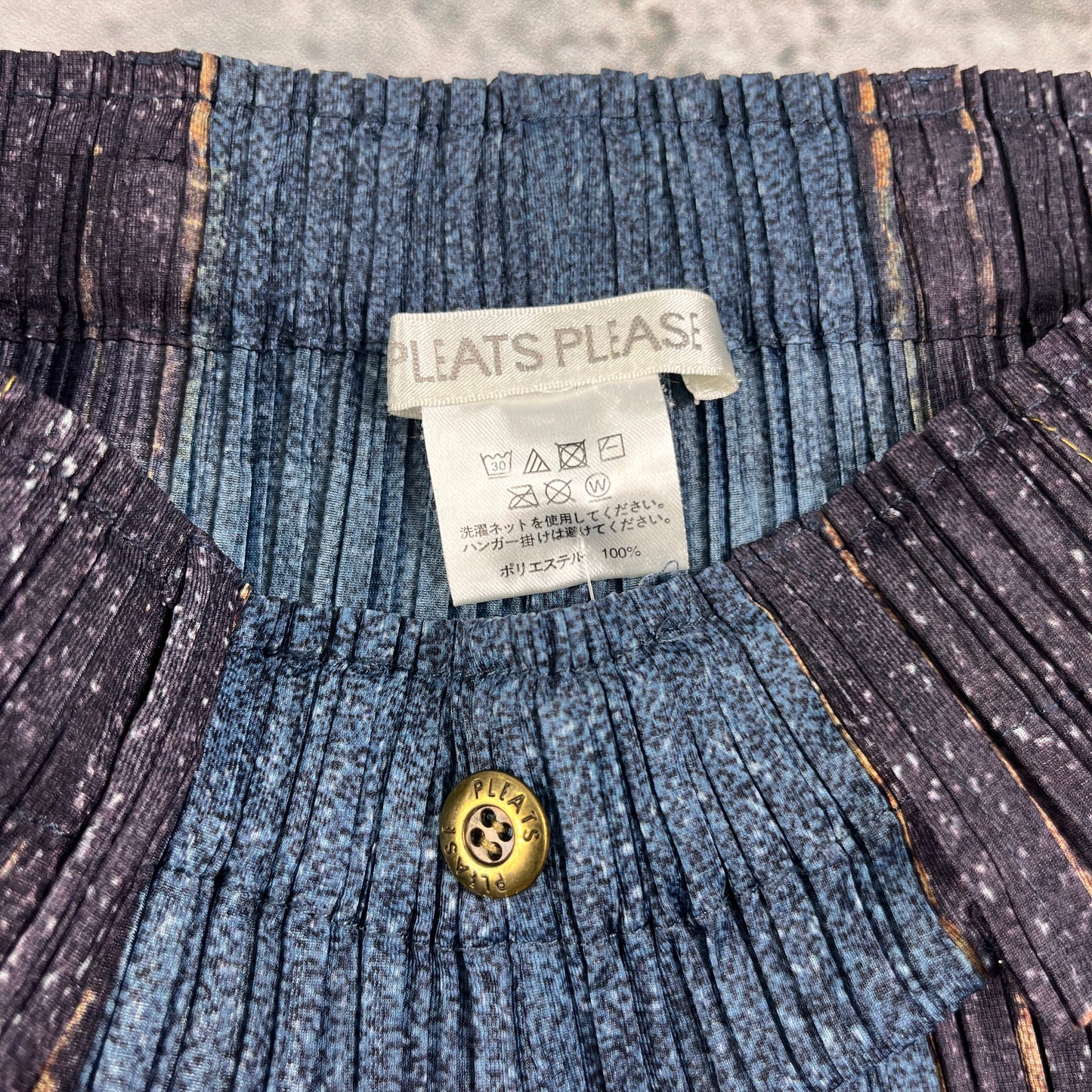 Issey Miyake Pleats Please Denim Trousers