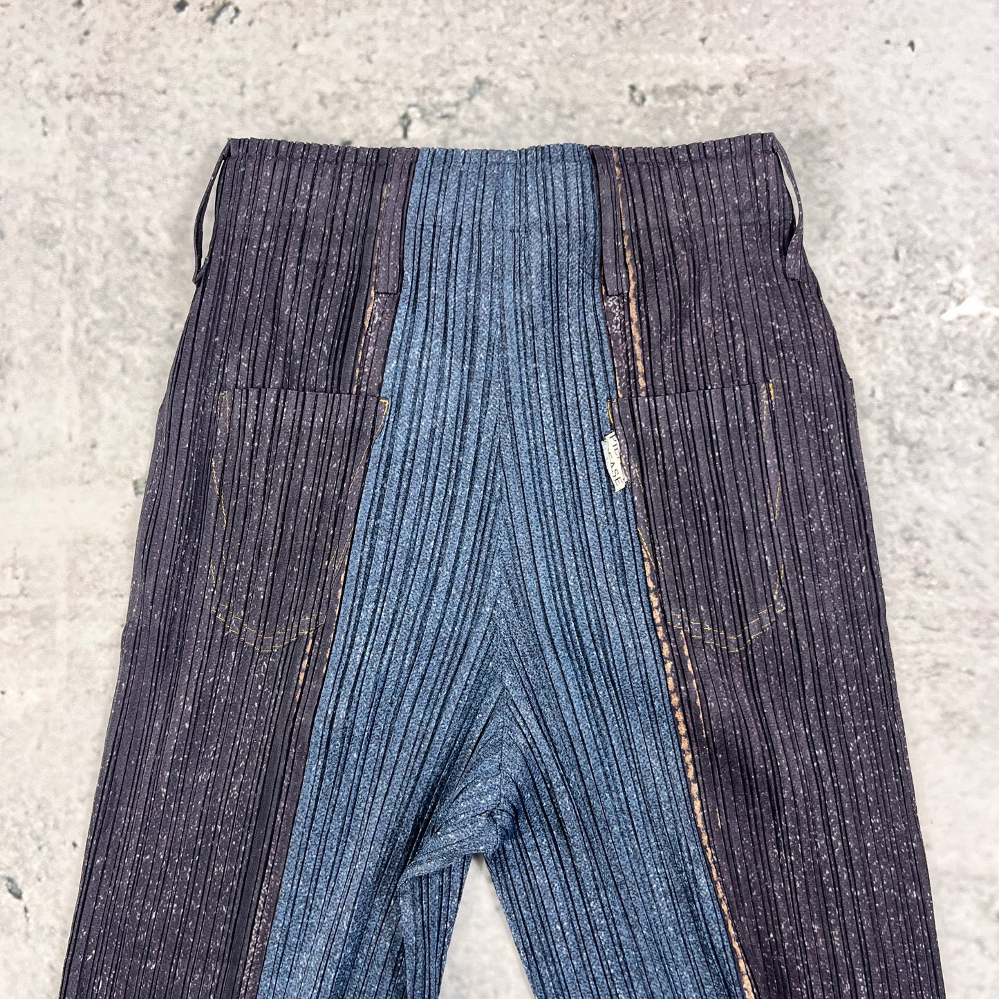 Issey Miyake Pleats Please Denim Trousers