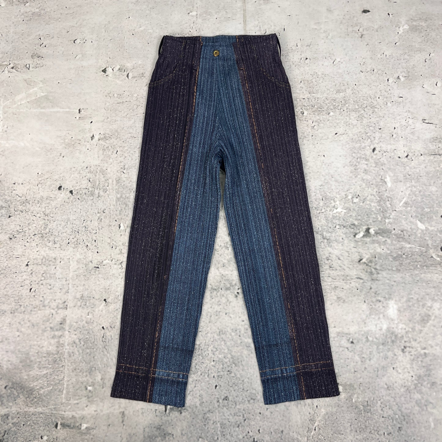 Issey Miyake Pleats Please Denim Trousers