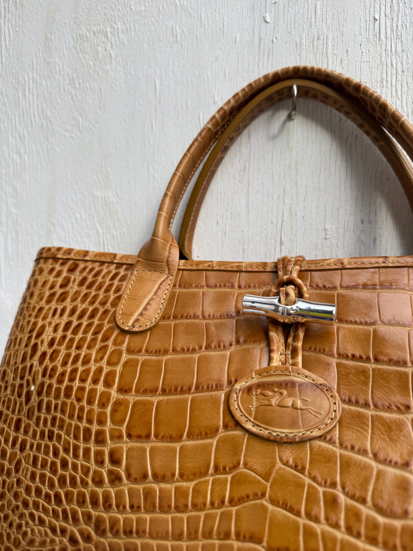 Longchamp Croc Leather Bag