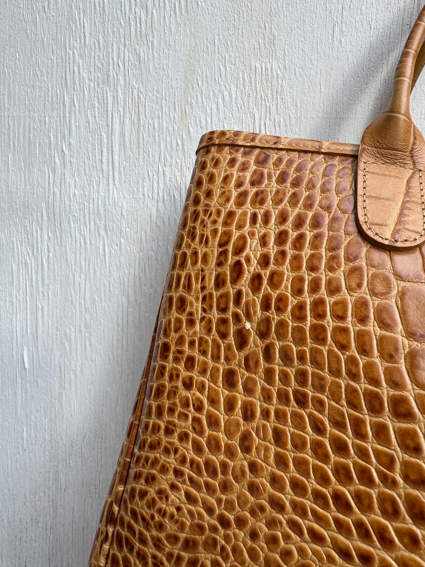 Longchamp Croc Leather Bag