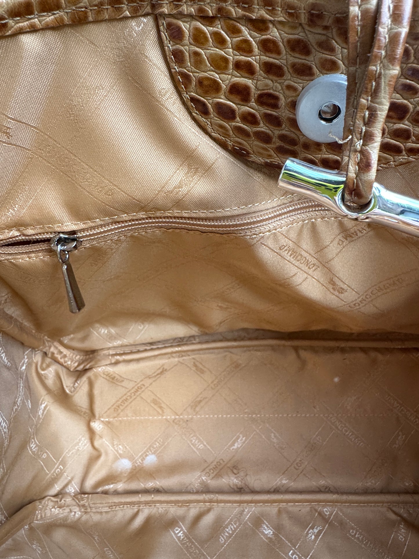 Longchamp Croc Leather Bag