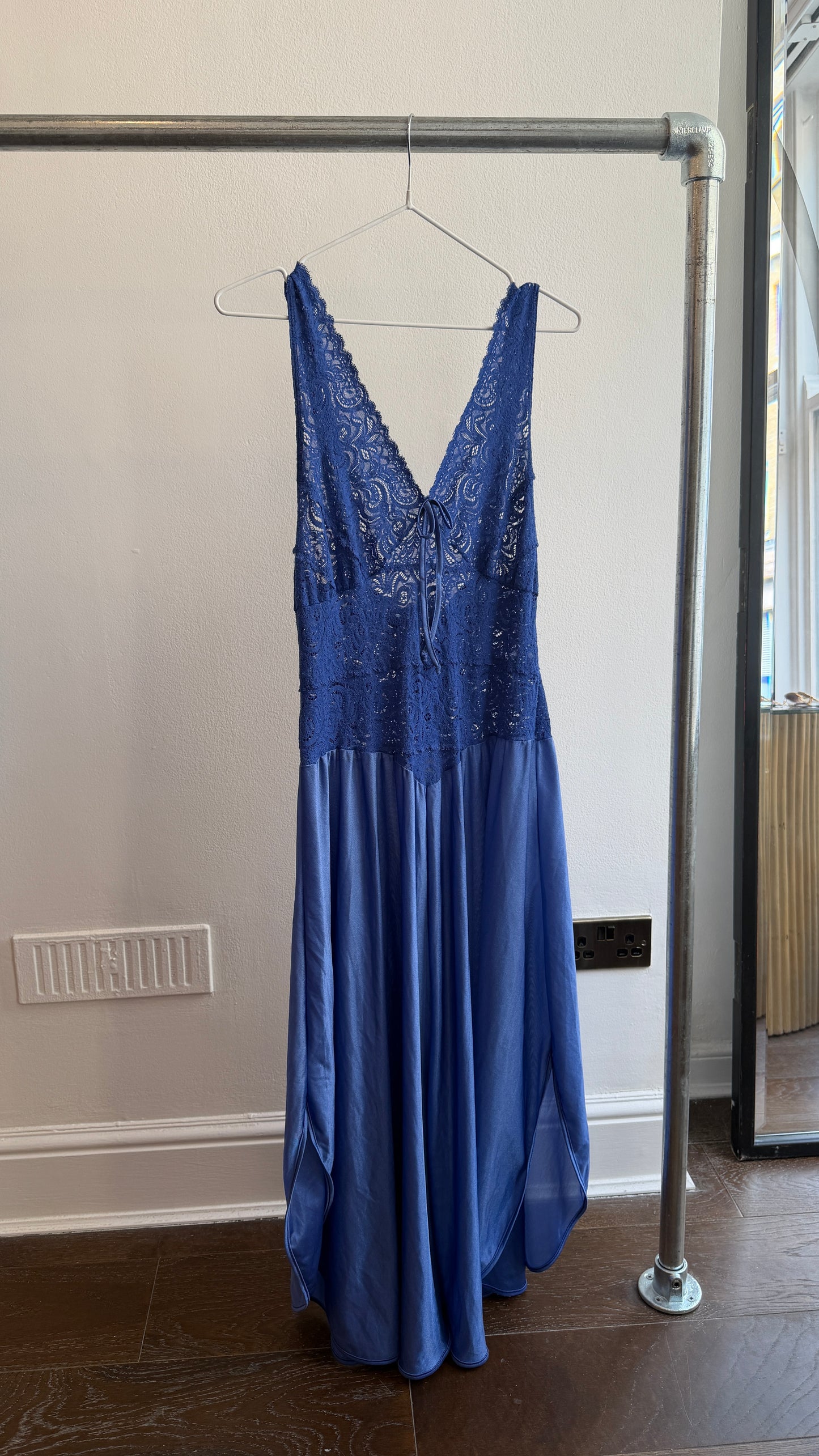 90's Blue Lace Slip Dress