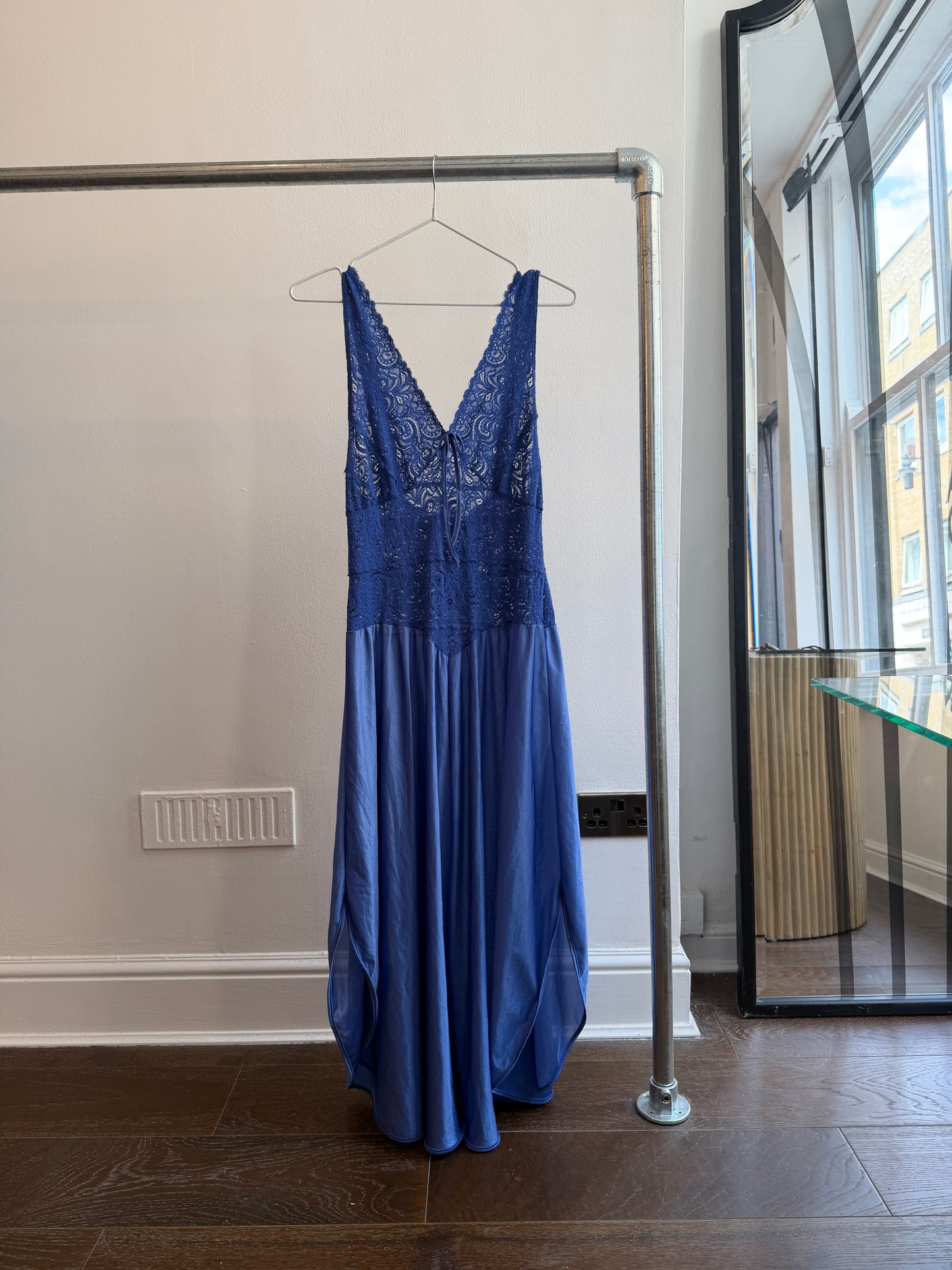 90's Blue Lace Slip Dress